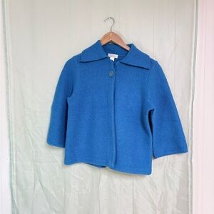 Women Blue Wool Jacket
